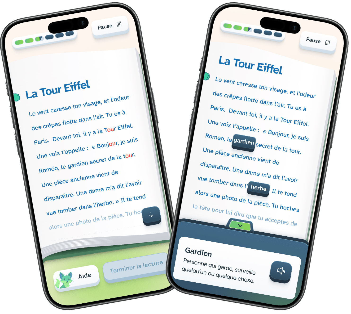 Lecture guidée dans Zeaply